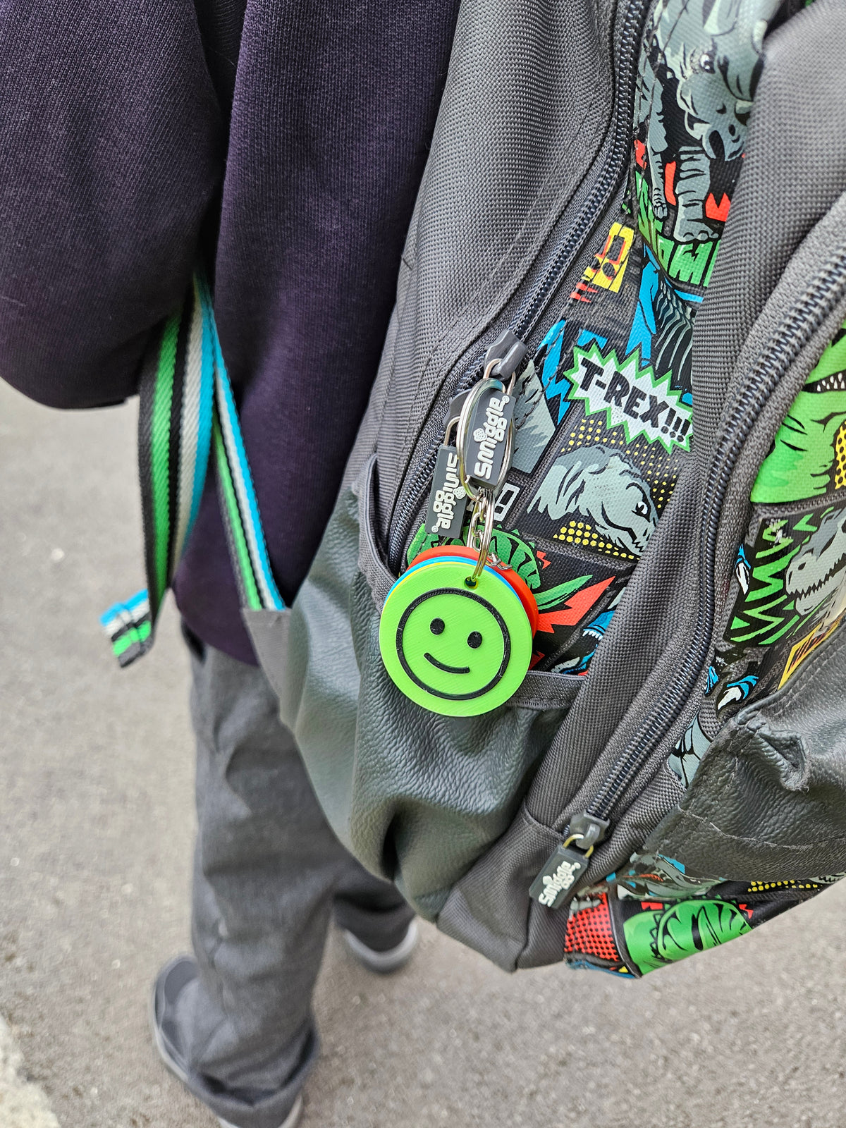 3D printed Mood Keyring – 4 Color Emotion Tags for Kids, Autism & Classroom Support keychains