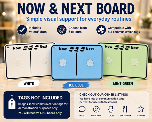 Now & Next Visual Communication Board – Choice of 3 Colours